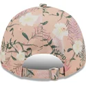 mutzen-gebogen-rosa-verstellbares-band-9forty-floral-der-los-angeles-dodgers-mlb-von-new-era