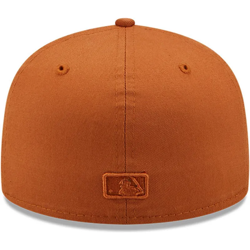 mutzen-flach-braun-angepasst-59fifty-league-essential-der-los-angeles-dodgers-mlb-von-new-era