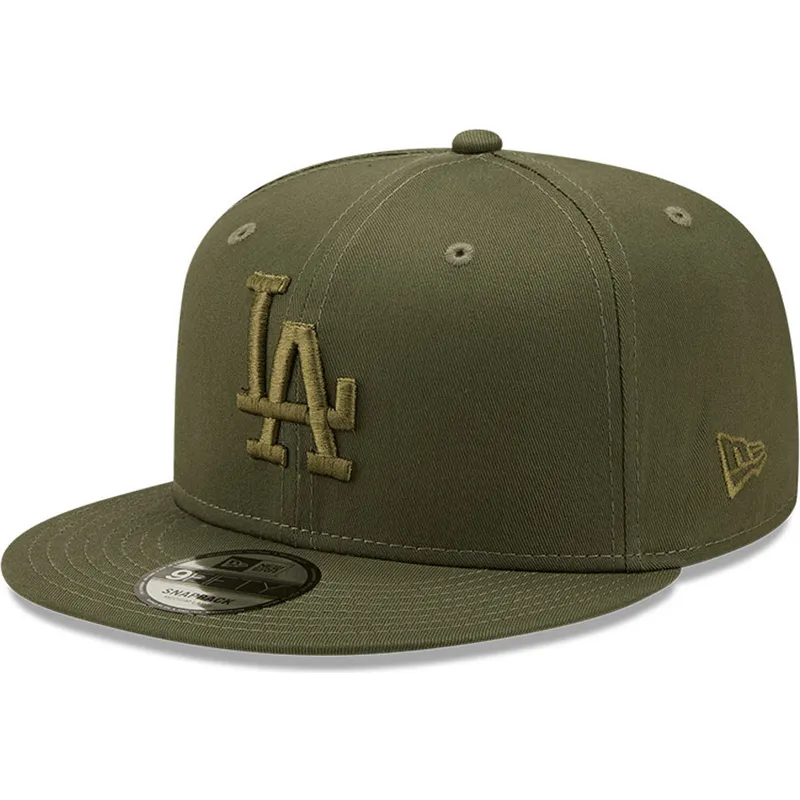 cappelli-piatta-verde-snapback-9fifty-league-essential-dei-los-angeles-dodgers-mlb-di-new-era