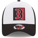 cappellino-trucker-bianco-e-nero-a-frame-team-patch-dei-boston-red-sox-mlb-di-new-era