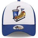 weisse-und-blaue-trucker-cap-a-frame-stadium-food-hot-dog-der-los-angeles-dodgers-mlb-von-new-era