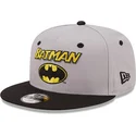 cappelli-piatta-grigio-snapback-per-bambino-9fifty-character-dei-batman-dc-comics-di-new-era
