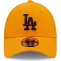 cappellino-curvo-arancione-regolabile-con-logo-nero-9forty-league-essential-dei-los-angeles-dodgers-mlb-di-new-era