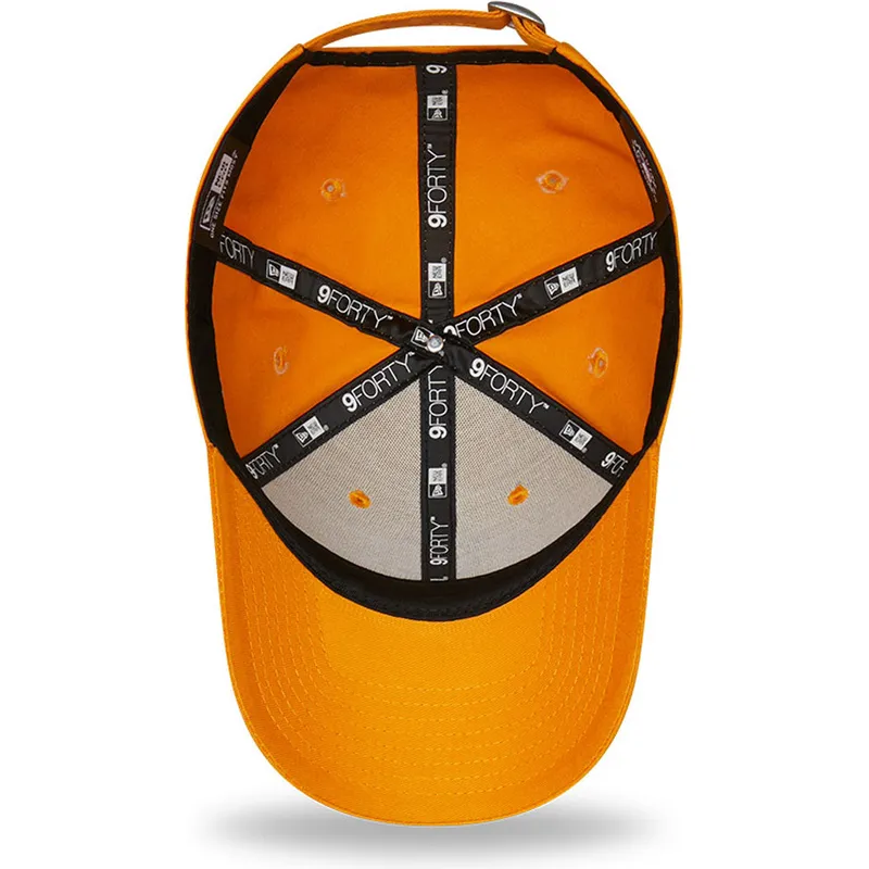mutzen-gebogen-orange-verstellbares-band-negro-9forty-league-essential-der-los-angeles-dodgers-mlb-von-new-era