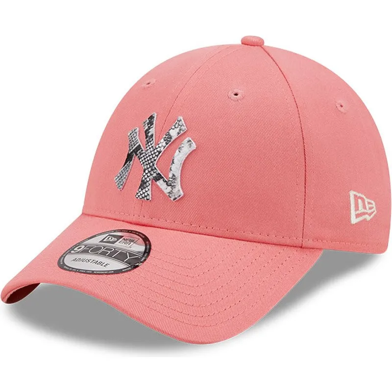 cappelli-curva-rosa-cinghia-regolabile-9forty-infill-dei-new-york-yankees-mlb-di-new-era