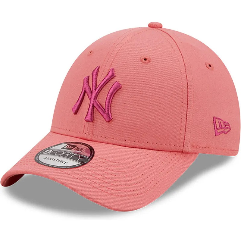 cappelli-curva-rosa-cinghia-regolabile-9forty-league-essential-dei-new-york-yankees-mlb-di-new-era