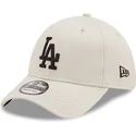 cappellino-curvo-beige-aderente-39thirty-league-essential-dei-los-angeles-dodgers-mlb-di-new-era