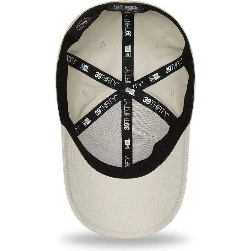 cappellino-curvo-beige-aderente-39thirty-league-essential-dei-los-angeles-dodgers-mlb-di-new-era