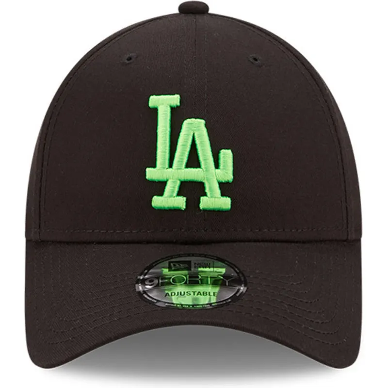 cappelli-curva-nero-cinghia-regolabile-9forty-neon-pack-dei-los-angeles-dodgers-mlb-di-new-era