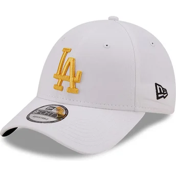 cappelli-curva-bianco-cinghia-regolabile-dorado-9forty-stadium-food-dei-los-angeles-dodgers-mlb-di-new-era