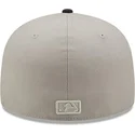 cappellino-piatto-grigio-e-blu-navy-aderente-59fifty-con-patch-laterale-dei-new-york-yankees-mlb-di-new-era