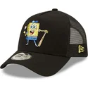 schwarze-a-frame-sporty-trucker-kappe-spongebob-von-new-era