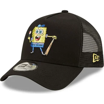schwarze-a-frame-sporty-trucker-kappe-spongebob-von-new-era