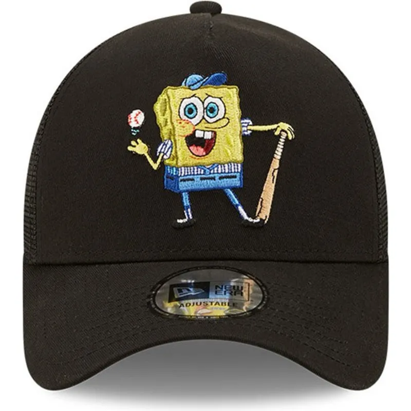 mutzen-gebogen-schwarz-snapback-a-frame-sporty-der-bob-esponja-von-new-era