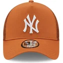 cappellino-trucker-marrone-a-frame-tonal-mesh-dei-new-york-yankees-mlb-di-new-era