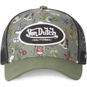czapka-trucker-zielono-czarna-tattoo-tat-k-von-dutch