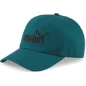 cappellino-curvo-verde-regolabile-con-logo-nero-essentials-di-puma