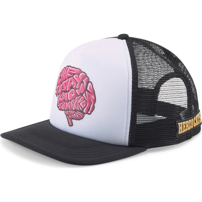 cappellino-trucker-piatto-bianco-e-nero-brain-hometown-heroes-x-sports-herzo-cats-di-puma