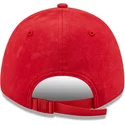 casquette-courbee-rouge-ajustable-9forty-washed-pack-split-logo-chicago-bulls-nba-new-era