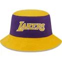 cappello-a-secchiello-viola-e-giallo-tapered-washed-pack-dei-los-angeles-lakers-nba-di-new-era