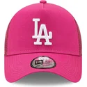 cappelli-curva-rosa-snapback-a-frame-tonal-mesh-dei-los-angeles-dodgers-mlb-di-new-era