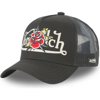 cappellino-trucker-nero-flor-nr-di-von-dutch