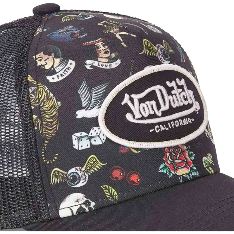 cappellino-trucker-nero-tattoo-tat-nr-di-von-dutch