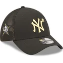 cappellino-trucker-nero-regolabile-con-logo-dorato-39thirty-all-star-game-dei-new-york-yankees-mlb-di-new-era