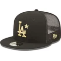 cappellino-trucker-piatto-nero-con-logo-dorato-9fifty-all-star-game-los-angeles-dodgers-mlb-di-new-era