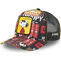 cappellino-trucker-nero-snoopy-joe-cool-pea-sam1-peanuts-di-capslab