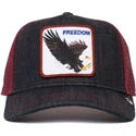 cappellino-trucker-blu-marino-e-rosso-aquila-the-freedom-eagle-the-farm-di-goorin-bros