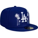 mutzen-flach-blau-angepasst-59fifty-all-star-game-palm-der-los-angeles-dodgers-mlb-von-new-era