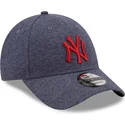 cappellino-grigio-curvo-regolabile-con-logo-rosso-9forty-jersey-essential-dei-new-york-yankees-mlb-di-new-era