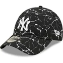 casquette-courbee-noire-ajustable-9forty-marble-new-york-yankees-mlb-new-era