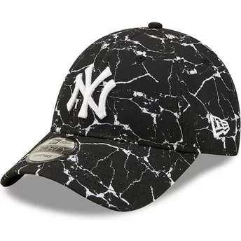 Casquette courbée noire ajustable 9FORTY Marble New York Yankees MLB New Era