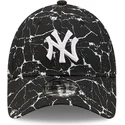 cappellino-curvo-nero-regolabile-9forty-marble-dei-new-york-yankees-mlb-di-new-era
