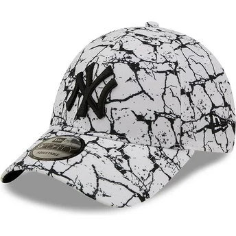 Casquette courbée blanche ajustable 9FORTY Marble New York Yankees MLB New Era
