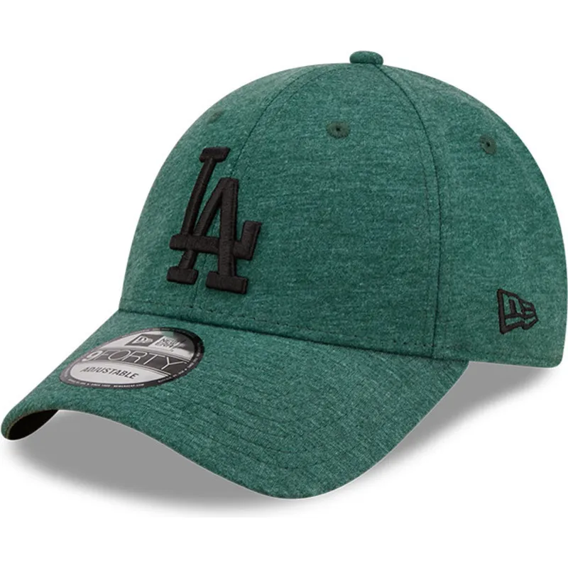cappelli-curva-verde-cinghia-regolabile-negro-9forty-jersey-essential-dei-los-angeles-dodgers-mlb-di-new-era
