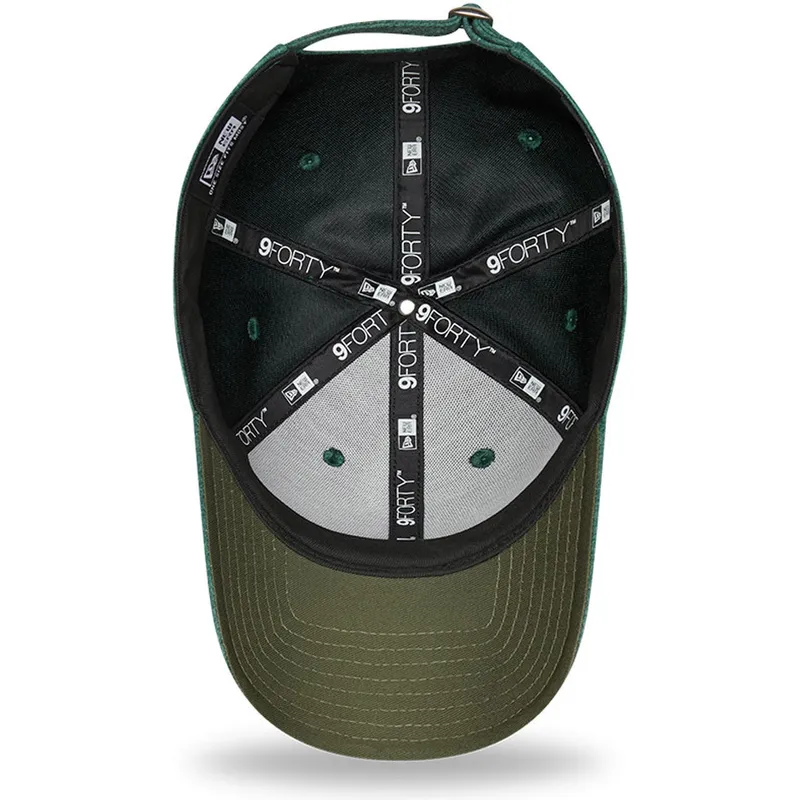 cappelli-curva-verde-cinghia-regolabile-negro-9forty-jersey-essential-dei-los-angeles-dodgers-mlb-di-new-era