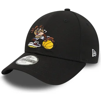 mutzen-gebogen-schwarz-verstellbares-band-fur-kinder-9forty-sporty-de-diablo-der-tasmania-looney-tunes-von-new-era