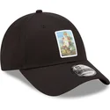 cappellino-curvo-nero-regolabile-9forty-patch-flowers-le-louvre-di-new-era