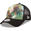 schwarze-trucker-kappe-9forty-e-frame-flowers-le-louvre-von-new-era