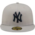 cappellino-piatto-grigio-regolabile-59fifty-con-patch-laterale-world-series-dei-new-york-yankees-mlb-di-new-era