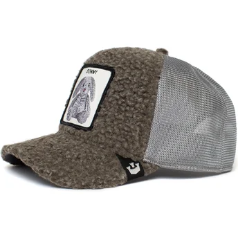 cappellino-trucker-marrone-e-grigio-in-pelliccia-di-coniglio-bunny-business-the-farm-di-goorin-bros
