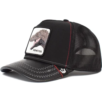 cappellino-trucker-nero-dinosauro-t-rex-monster-tyrant-king-the-farm-di-goorin-bros