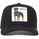 gorra-trucker-negra-perro-rottweiler-bad-boy-the-baddest-boy-the-farm-de-goorin-bros