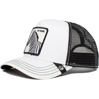 Cappello trucker bianco e nero per bambino zebra Extreme Little Stripe The Farm di Goorin Bros.
