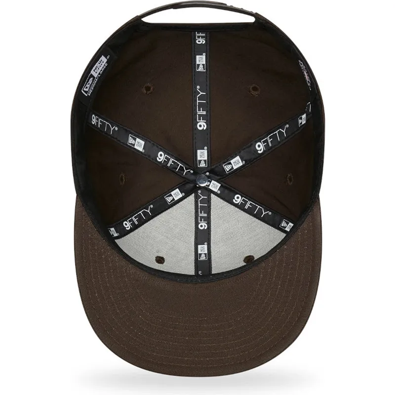 mutzen-flach-braun-snapback-9fifty-league-essential-der-new-york-yankees-mlb-von-new-era