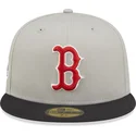 cappello-piatto-grigio-e-nero-aderente-59fifty-world-series-dei-boston-red-sox-mlb-di-new-era