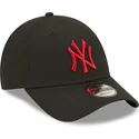cappellino-curvo-nero-regolabile-con-logo-rosso-9forty-league-essential-dei-new-york-yankees-mlb-di-new-era